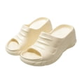 thumbnail image 1 of Mujeres Flip de verano Flips sin deslizamiento de cuña zapatillas de tacón de cuña gruesas de plataforma gruesa para fiestas para el jardín Sport Sport Sport, 1 of 9