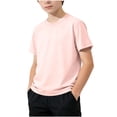thumbnail image 2 of yillto Boys Athletic Shirts Quick Dry Lightweight Short Sleeve Tee Kids Workout Running Activewear Tshirts, 2 of 7