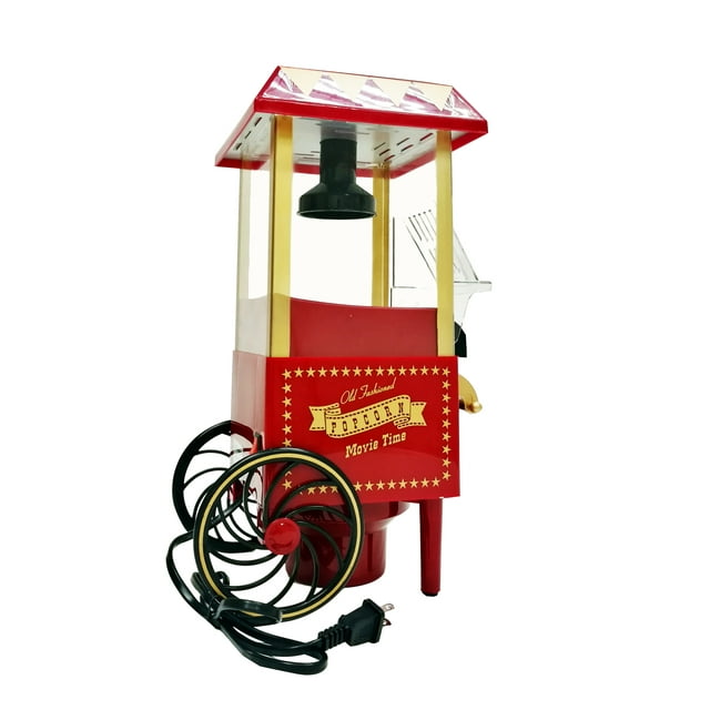 FixtureDisplays Mini Machine à Popcorn en Forme de Chariot, Machine à Popcorn de Table 9 Pouces L x 7 Pouces L x 15 1/2 Pouces H 15914