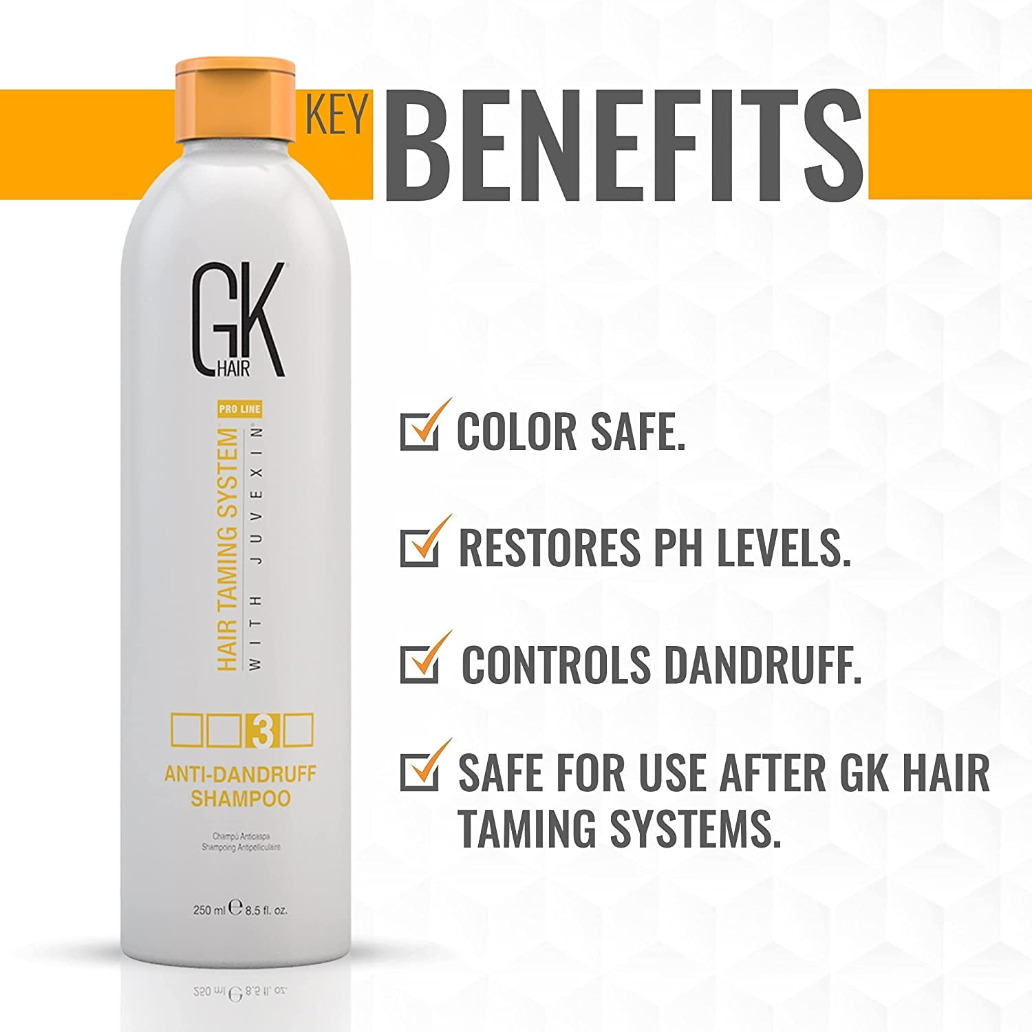 Global Keratin GK Hair Anti Dandruff Shampoo - Hair Deep Cleansing and Impurities Remover Anti Residue Sulfate Free Shampoo for Dry Damaged Hair for Men and Women (250ml / oz) Global Keratin GK Hair Anti Dandruff Shampoo - Hair Deep Cleansing and Impurities Remover Anti Residue Sulfate Free Shampoo for Dry Damaged Hair for Men and Women (250ml / oz)
