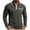 Dark Gray #008, variant on Men's Polo Shirts Zip Long Sleeve Classic T-Shirts Casual Golf Shirts Stylish Collared Tee, L