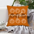 thumbnail image 6 of Yhmxh Fall Pillow Covers Maple Leaf Pumpkin Decorative Throw Pillow Cover 18 x 18 inches, Autumn Pumpkin Porch Patio Thanksgiving Pillowcase, Harvest Seasonal Sofa Couch Cushion Case Home Decor, 6 of 6