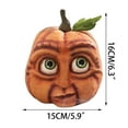 thumbnail image 2 of Lilixerw Funny Pumpkin Halloween Ornament,Pumpkin Reign Ornaments Props,Cute Pumpkin Face Decoration Props for Haunted House Bar Party Decoration, 2 of 3