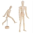 thumbnail image 2 of 3 tamaños 4,5 ''/5,5'' 8 "modelo de dibujo maniquí humano de madera articulado extremidades móviles muñeca masculina maniquí de madera marioneta, 2 of 5
