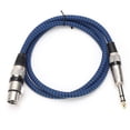 thumbnail image 1 of Cable de audio XLR balanceado de cobre libre de oxígeno, tejido de nailon para micrófono de condensador mezclador (3 m, 9,8 pies), 1 of 14