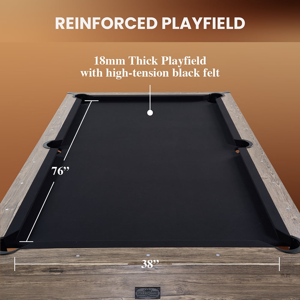 Barrington Billiards 87" Pinecrest Rustic Wood Pool Table, Premium Game Room Centerpiece, Includes Complete Accessory Kit