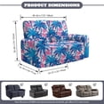 thumbnail image 2 of Xoenoiee Palm Tree Print 6-Piece Stretch Recliner Loveseat Slipcover, Jacquard Sofa Cover with Pockets, Washable Furniture Protector with Non-Slip Elastic Bottom for Kids & Pets, 2 of 6