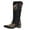 ZD-Black, variant on Splozh Knee High Cowboy Boots Women Western Cowboy Boots for Women Knee High Wide Calf Cowgirl Boots with Slip On Pointed Toe Chunky Heel Fashion Retro Tall Boot for Girls Ladies Fall Winter Red,US 6