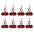thumbnail image 1 of Luces de marcador LED para remolque de camión Unique Bargains 24V, luces ovaladas de plástico impermeables rojas, 8 piezas, 1 of 7
