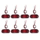 thumbnail image 1 of Luces de marcador LED para remolque de camión Unique Bargains 24V, luces ovaladas de plástico impermeables rojas, 8 piezas, 1 of 7
