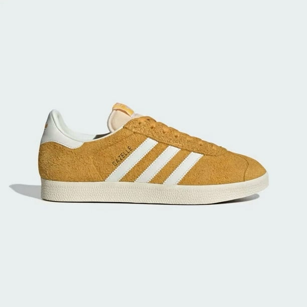 Size 12- Adi - das Originals Men's Gazelle Shoes, Preloved Yellow/Off White.