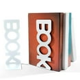thumbnail image 4 of Fufafayo under $5 Book Ends, Heavy Duty Metal Book Storage for Books CDs, Nonskid Art Decorative Metal Bookends for Home Office Study Book Shelf, 4 of 7