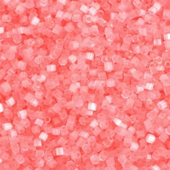 John Bead (500g) Czech Glass Seed Beads 10/0 2Cut Satin Light Pink SOLGEL