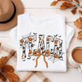 thumbnail image 2 of Halloween Teach Pumpkin Bow T-Shirt, Cute Teacher Graphic Tee, Retro Spooky Season Shirt, Fall Classroom Apparel Gift for Her - White, M, 2 of 5