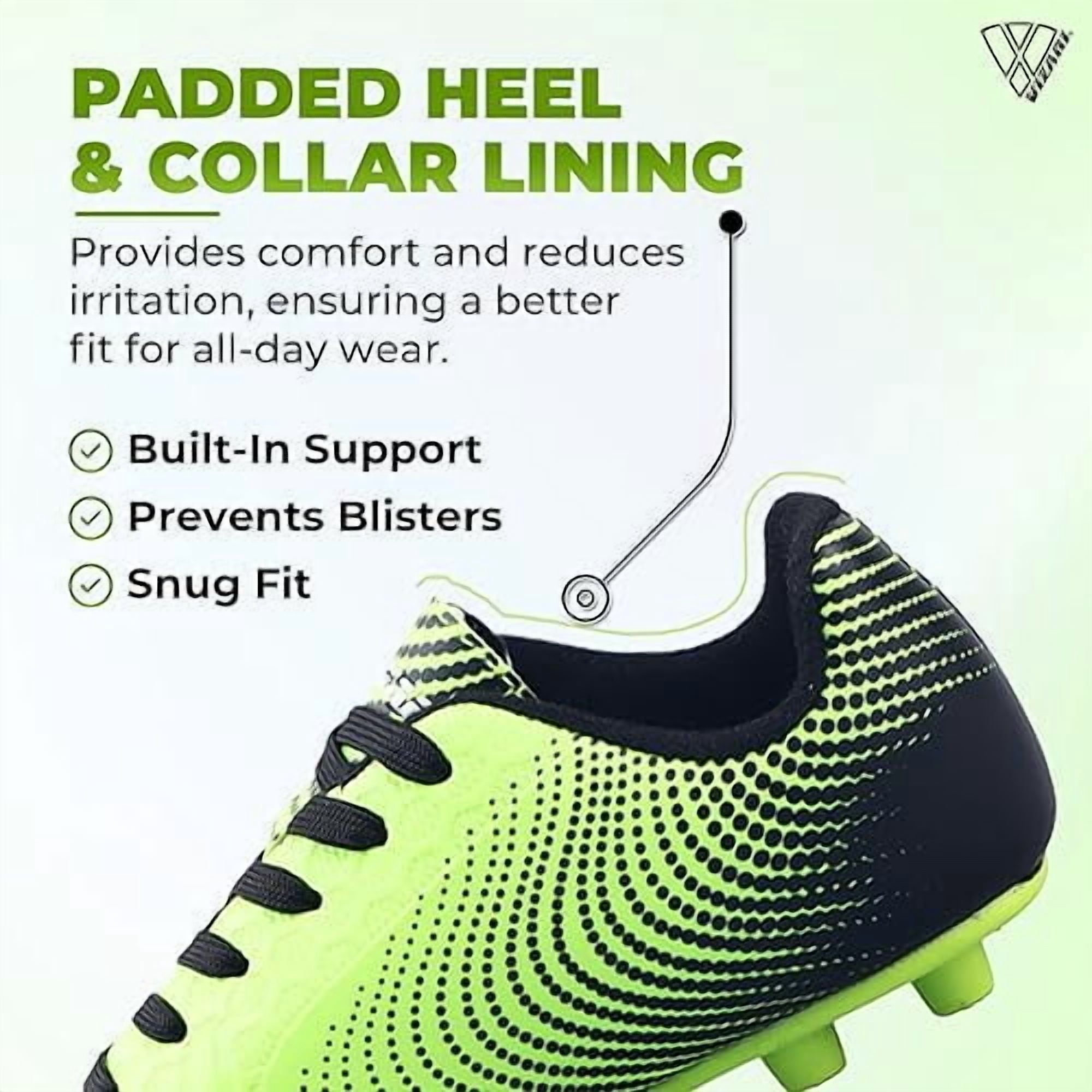 Vizari USA Stealth Firm Ground Soccer Cleats for Kids – Durable, Lightweight Athletic Shoes for Boys and Girls, Green/Black, 5.5