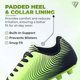 thumbnail image 4 of Vizari Botas de Fútbol USA Stealth para Terreno Firme para Niños: Calzado Deportivo Duradero y Ligero para Niños y Niñas, Verde/negro, 3, 4 of 6