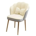 thumbnail image 2 of Silla de tocador Con respaldo curvo y patas de metal Strade Fareast Limited Gris Beige, 2 of 8