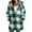 Green, variant on BUIgtTklOP Women's Keep Warm Casual Hooded Plaid Zip Pocket Jacket Top Blouse Coat