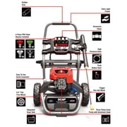 A-iPower PWE2000 Electric Cold Water Pressure Washer, 2000 PSI at 1.2 GPM