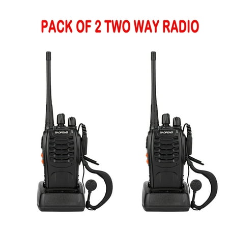 2 Pieces Walkie Talkies for Adults Long Range up to 3 Miles, Rechargeable 2 Way Radio Walkie Talkie, Clear Sound Two Way Radio for Security Construction Team, 2800 mAh Battery Capacity, US Plug,