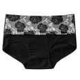 thumbnail image 2 of Plus Size Women Underwear, High Waisted Women's Physiological Underwear Women's Cotton Plus Size Compression And Hip Lifting Breathable Shorts Black M, 2 of 3
