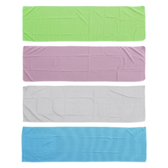 ifundom Instant Cooling Towels 4 Pack, Assorted Colors, Quick Dry, Reusable for Yoga, Outdoor Sports, Gym, Hiking, and Travel