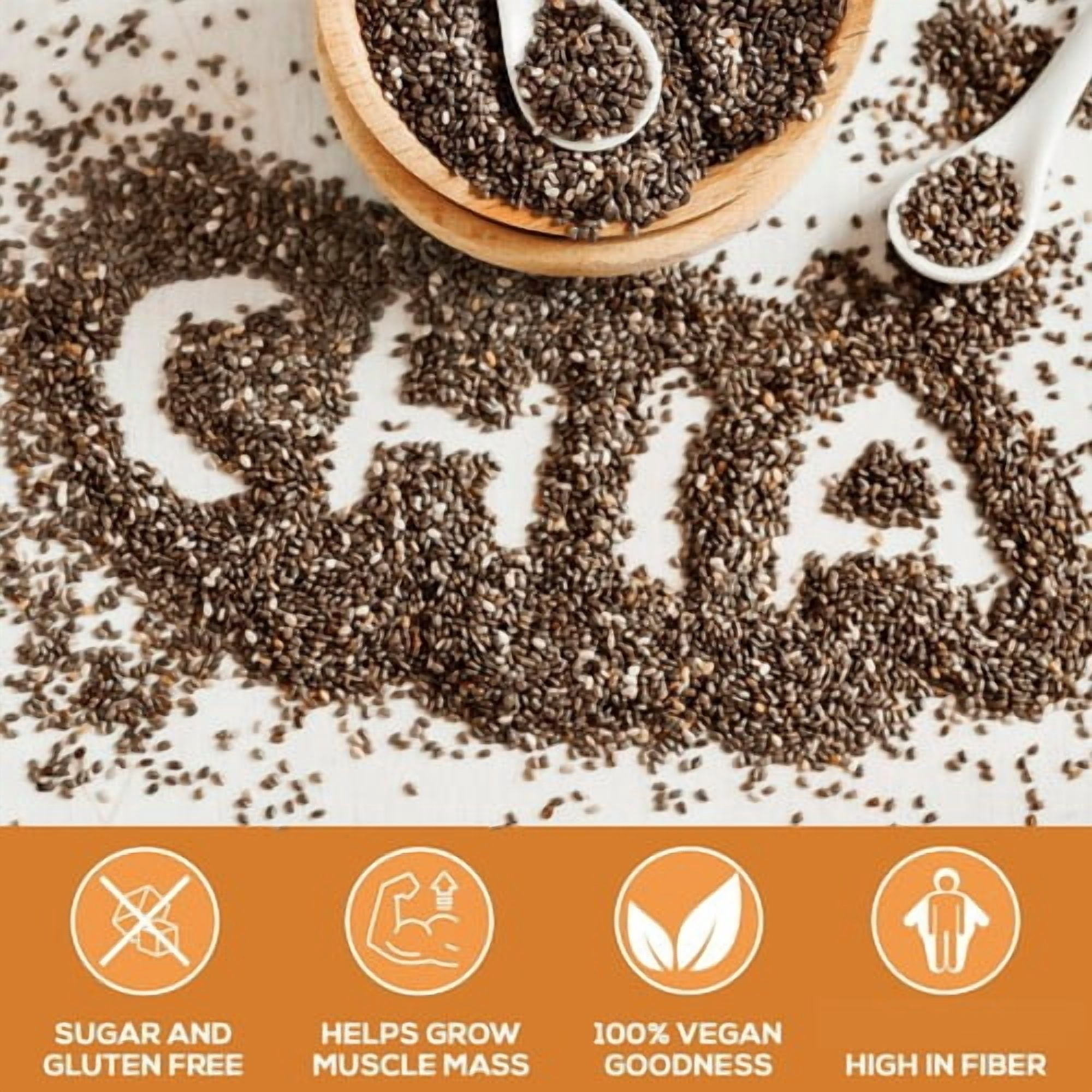 Chia Charge Chia Seeds 200g, British Import (Pack of 3)