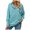 Mint Green, variant on RQYYD Women Casual Button V Neck Hoodies Long Sleeve Hooded Sweatshirt Casual Loose Pullover Tops Pink M