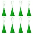 thumbnail image 1 of Unique Bargains 6.5' Silky Bookmark Tassels with Loop for DIY Craft Accessory, 8Pack Green, 1 of 5