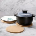 thumbnail image 5 of Harupink 3 Pcs Cork Pot Holder Heat Resistant Round Pans Stands Pad Coasters Worktop Saver Mats, 5 of 10