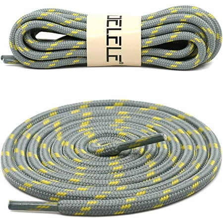 

2 pairs of work boots lace up outdoor mountaineering hiking shoelaces，31.5 inch（Light grayish yellow）