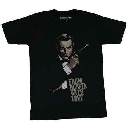 James Bond Mens T-Shirt -  From Russia With Love Distressed Poster Image