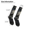 thumbnail image 4 of Vsdgher Gold Pattern Skull Print Thigh High Socks Extra Long Stretchy Sock Women Over Knee High Opaque Stocking Daily Wear, 4 of 5