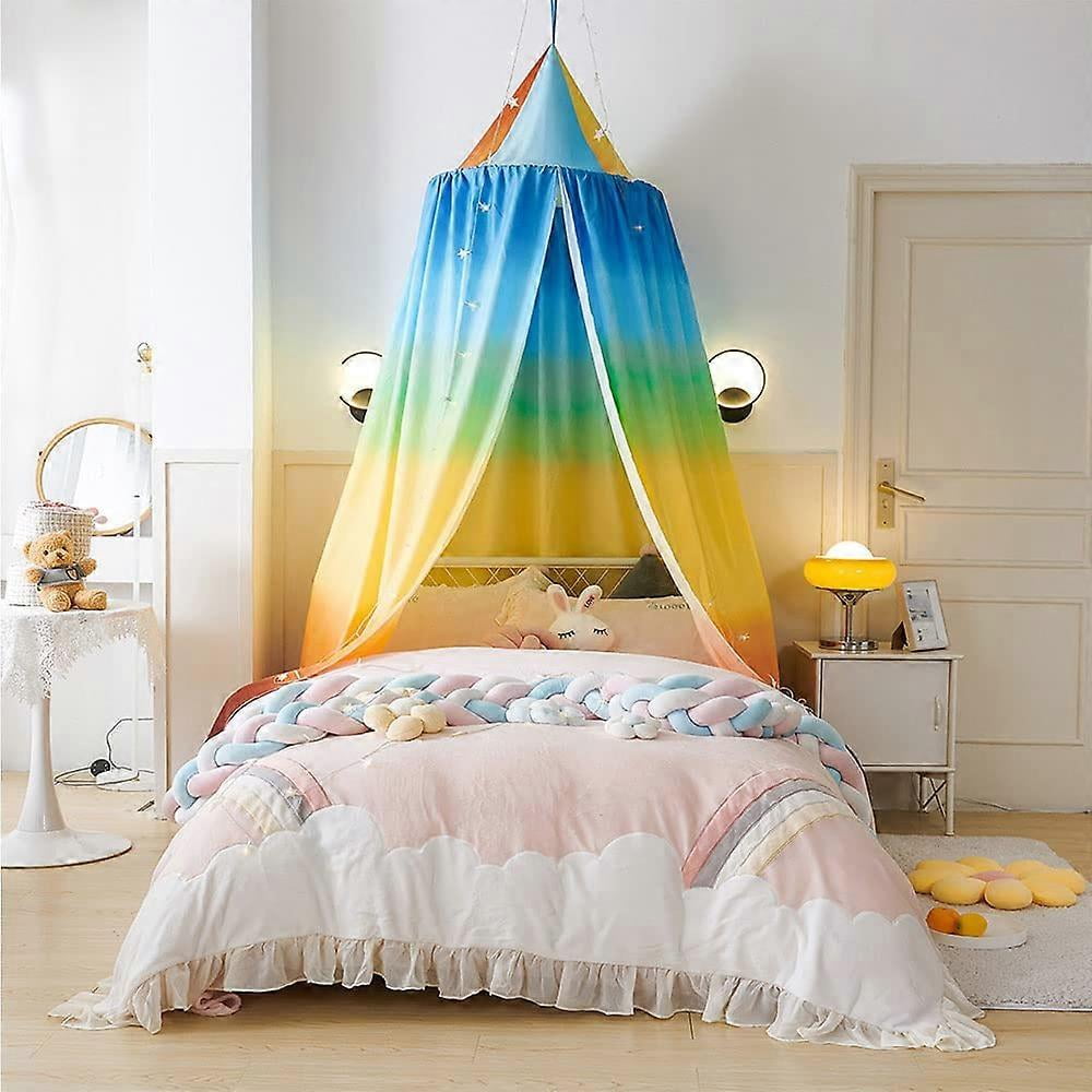 Dark Blue Starry Sky Bed Canopy 65x270cm
