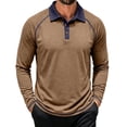 thumbnail image 2 of TOMVIGX Henley Shirts for Men Casual Button Down Long Sleeve Polo Shirt Fashion Outdoor Breathable Golf Shirts Lightweight Hiking Travel Moisture Wicking Crew Neck Tee Khaki XL, 2 of 7