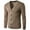 Coffee, variant on JTieacloth Men's Knit Pullover Sweater Male Solid Color V Neck Cardigan Sweater Male Casual Slim Fit Long Sleeved Knitted Sweater(Beige)