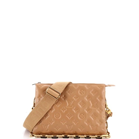 Pre-Owned Coussin Bag Monogram Embossed Lambskin PM By Rebag