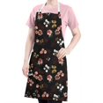 thumbnail image 5 of Pioneer Flower Floral Print Pattern Apron-Garden Aprons for Women with Pockets-Cotton Linen Waterproof Kitchen Cooking Gardening Aprons Adjustable for Kitchen,Cooking,BBQ and Salon 33x27 Inch, 5 of 7