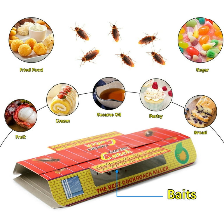 10PCS PCS Roach Trap Pest Cockroach Killer Glue Catchers Indoor