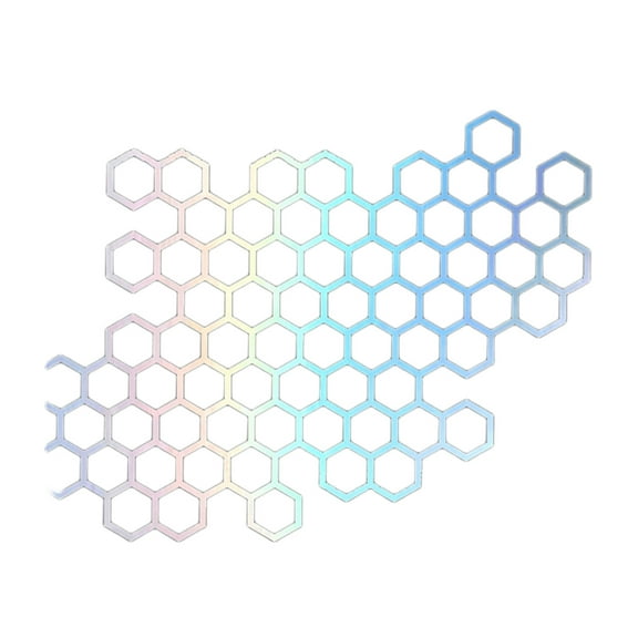 BELOWSYALER Honeycomb Hexagon Pattern Car Sticker, Adhesive PVC Decals for Car/Truck Motorbike Side Stickers
