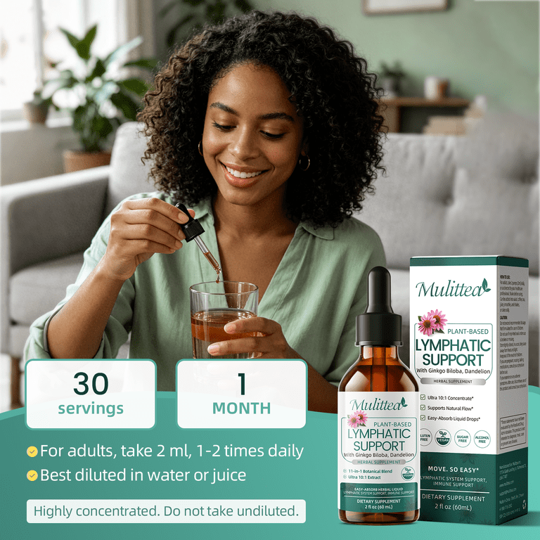 Lymphatic Drainage Supplements Drops - Lymphatic Support Liquid
