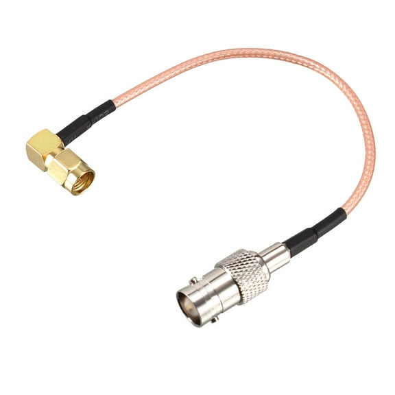 SMA Male Right Angle to BNC Female RF Coaxial Cable RG316 Coax Cable 0.5 Feet