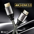 thumbnail image 2 of GearIT HDMI Cable (5-Pack / 1.5ft / 0.45m) High-Speed HDMI 2.0b, 4K 60hz, 3D, ARC, HDCP 2.2, HDR, 18Gbps - Nylon Braided Cord, 2 of 3