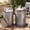 Pure Galvanized, variant on Farmhouse Metal End Table Box Bin Set of 2, Accent Side Table, Rustic Ottoman Seat Stool with Round Wood Lid