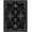 Black, Pattern 1, variant on ODIKA 4'x6' Machine Washable Non-Slip Area Rug, Gothic Damask Shag with Ornate Victorian Scrollwork High Traffic Rug, Black, 594054