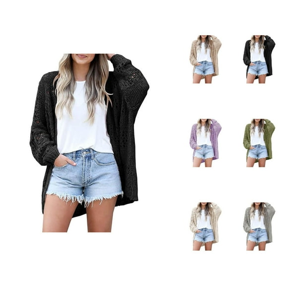 Cardigan Sweaters for Women 2025 Casual Open Front Long Sleeve Knitted Sweater Coat Jacket Womens Cardigan Sweaters