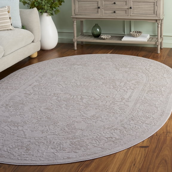 Safavieh Reflection Christy Oriental Area Rug, Creme/Ivory, 6' x 8' Oval