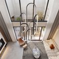 thumbnail image 5 of 6 Rings Modern LED Chandelier,Large Black High Ceiling Chandeliers with Remote Control Ring Pendant Light Fixture for Staircase Foyer Entryway, 5 of 7