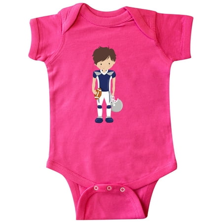 

Inktastic Cute Boy Brown Hair Rugby American Football Gift Baby Boy Bodysuit