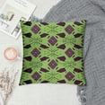 thumbnail image 2 of PHYHOO  Mid Century Throw Pillow Cushion Cover, Atomic Form Boomerang Details Dots and Crossed Lines, Decorative Square Accent Pillow Case,  Green Plum White, 2 of 5